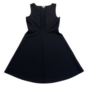 Maurices Black Textured Skater Dress Little Black Dress LBD Sleeveless Sz S